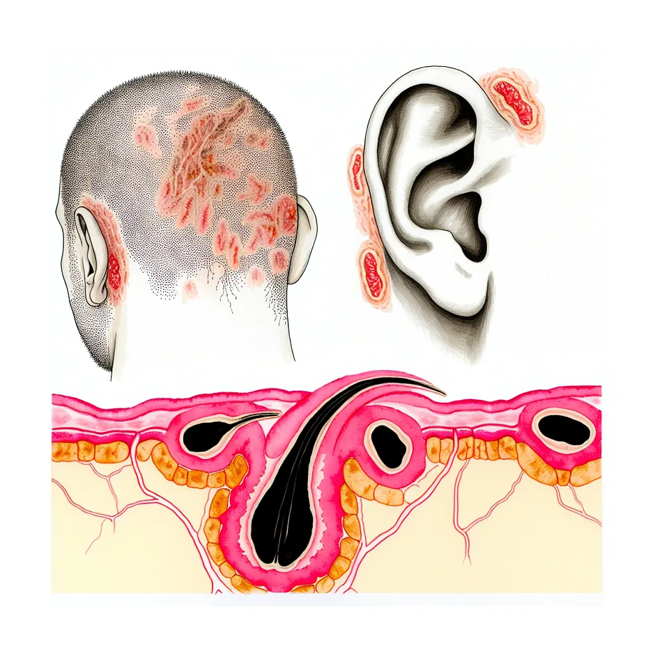 علت جوش دردناک سر و پشت گوش و خارش کف سر