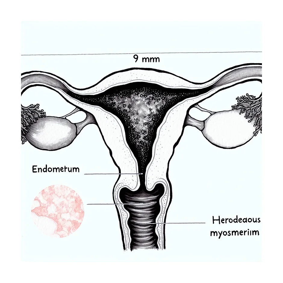 هتروژن بودن میومتر و ضخامت اندومتر ۹ میلی‌متر یعنی چه