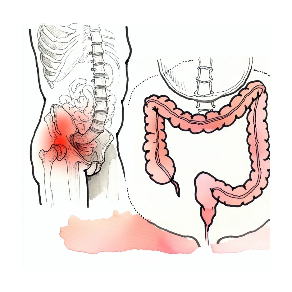 علت درد سمت چپ شکم و بیرون‌زدگی مقعد بعد از اجابت مزاج