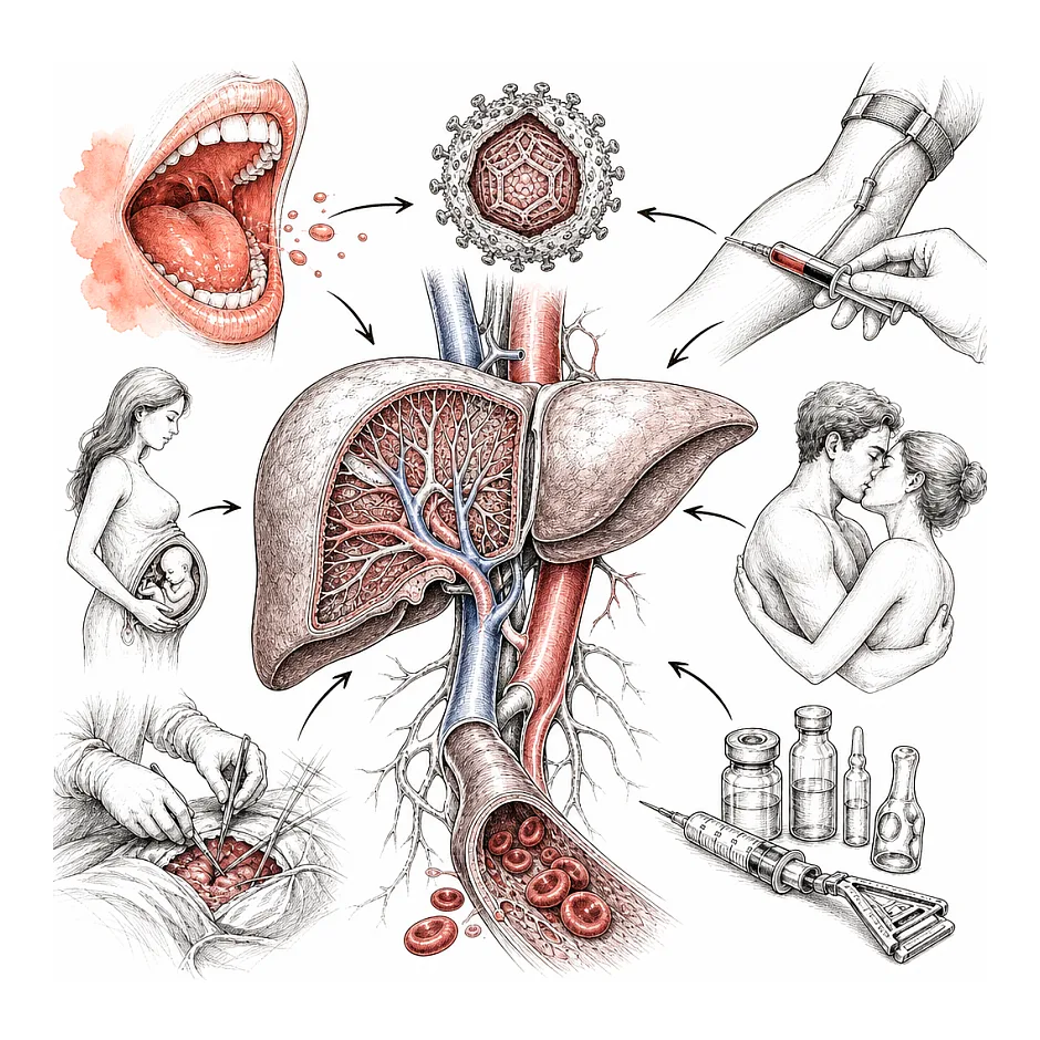 آیا ویروس هپاتیت B از طریق آب دهان یا عطسه منتقل می شود؟