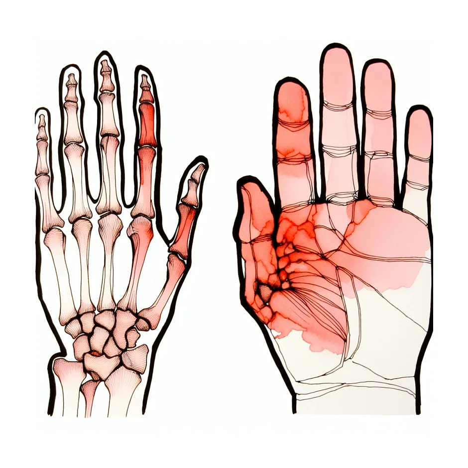 علت درد مفاصل و ورم انگشتان در خواب