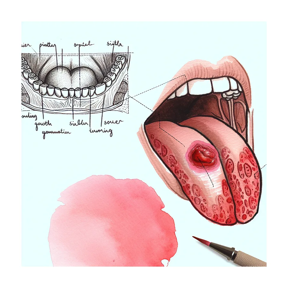 تبخال روی زبان یا آفت؟ تورم و زخم زبان