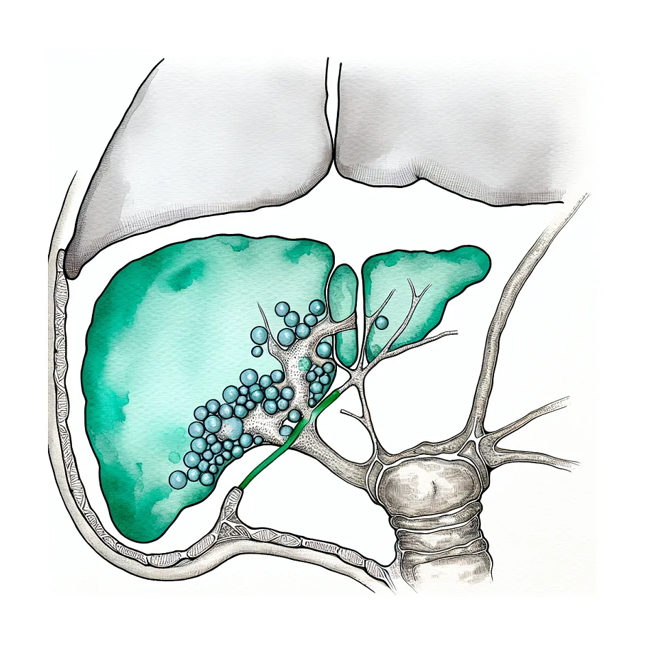 لنف نود در پورتا هپاتیس و دیلاته بودن مجرای صفراوی