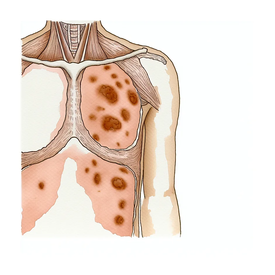 علت لکه‌های قهوه‌ای روی سینه و راه درمان