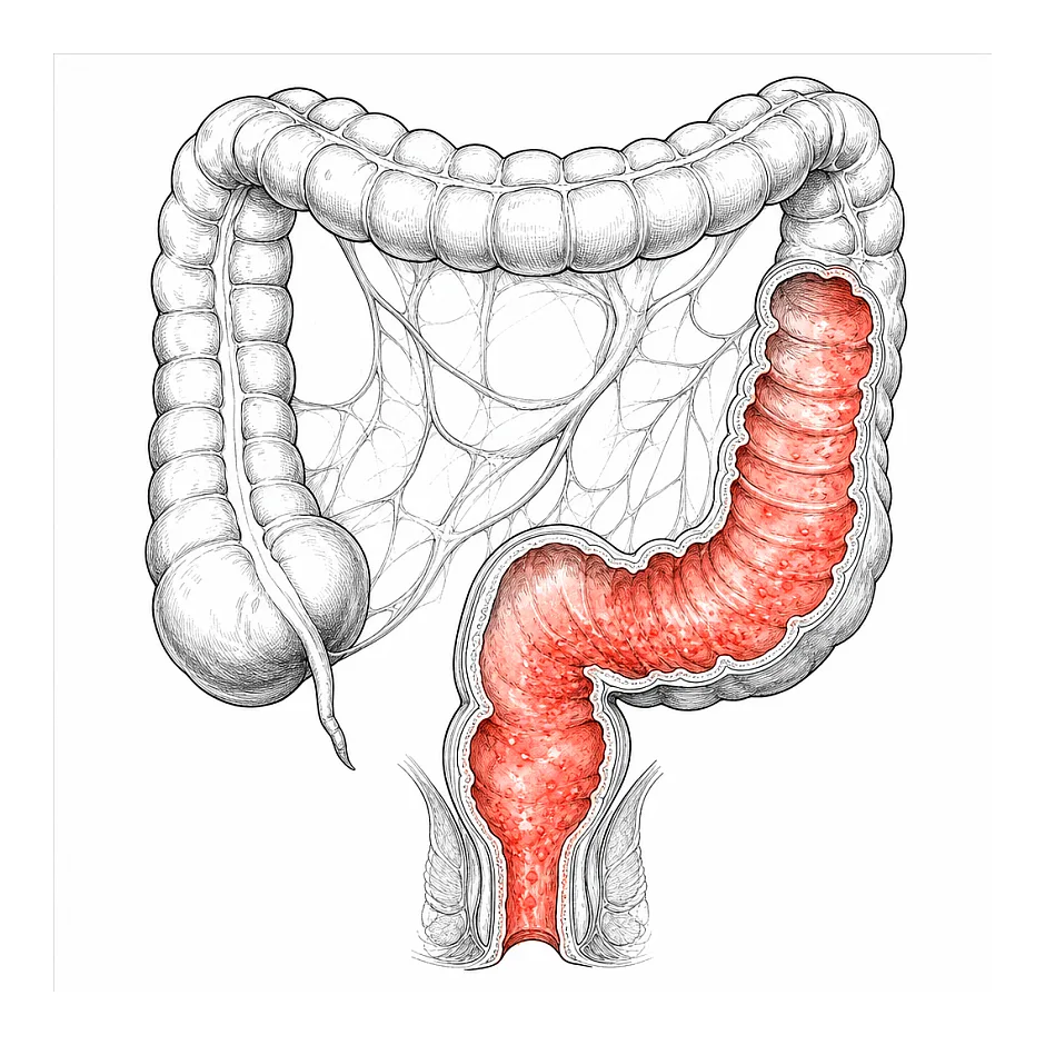 علت صدای روده در کولیت پروکتیت زخمی چیست؟