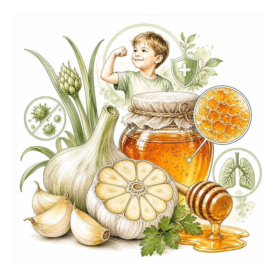 تاثیر مصرف سیر خام و عسل برای کودکان - نکات مهم پزشکی