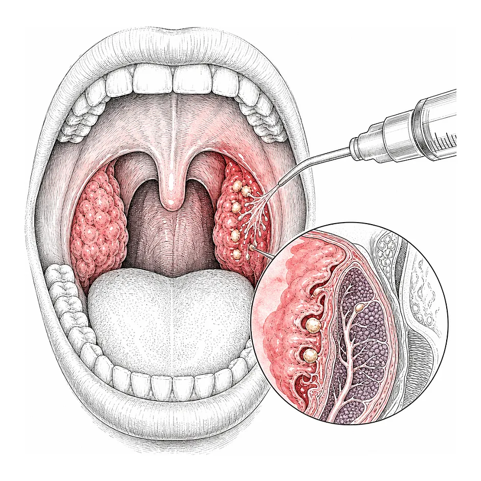عوارض شستشوی سنگ لوزه با سرنگ و راهکارهای درمانی