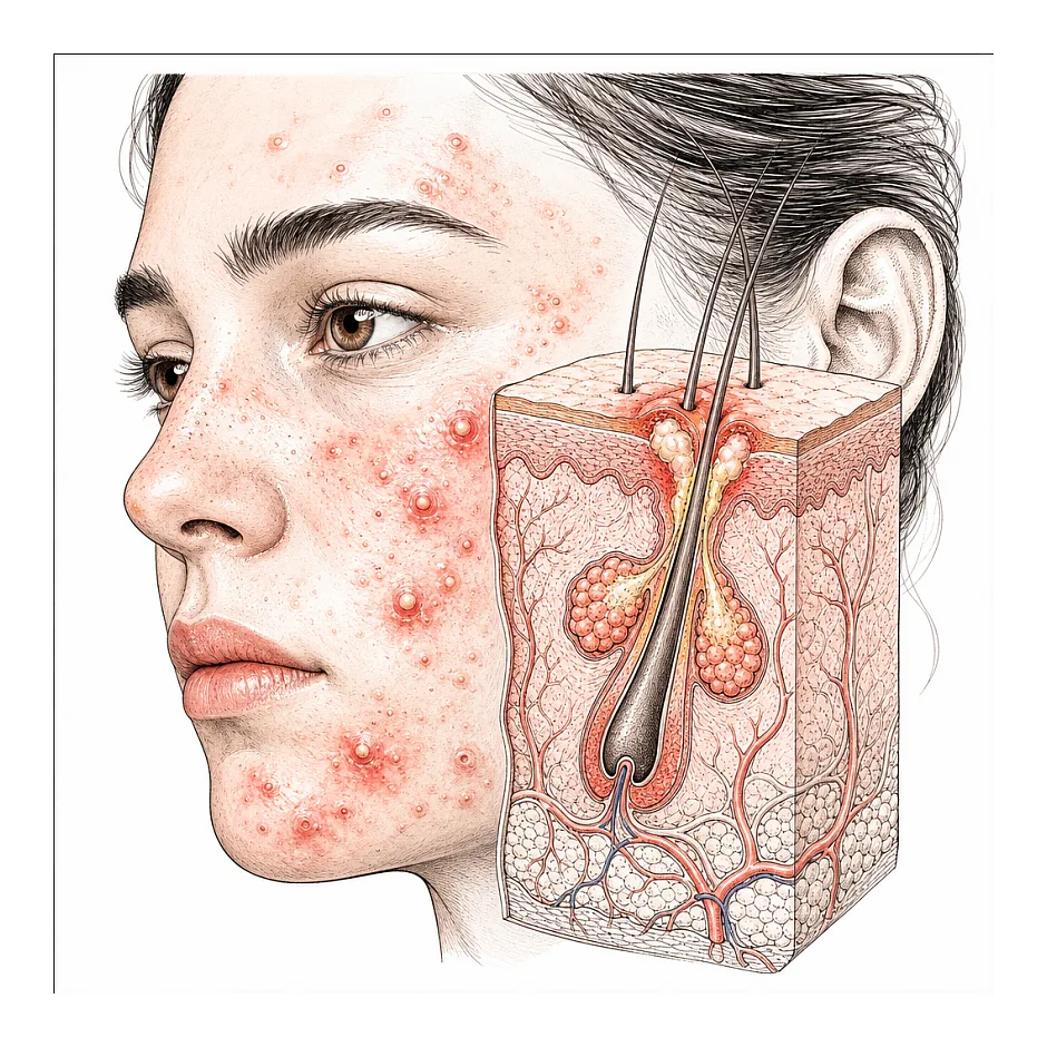 آیا جوش زدن روی پوست صورت ربطی به مشکلات گوارشی دارد؟