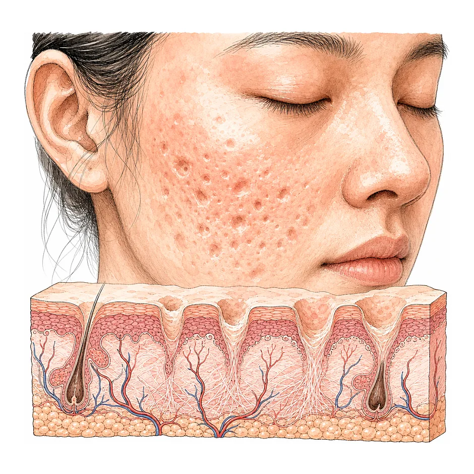 از بین بردن گودی آبله مرغان روی صورت