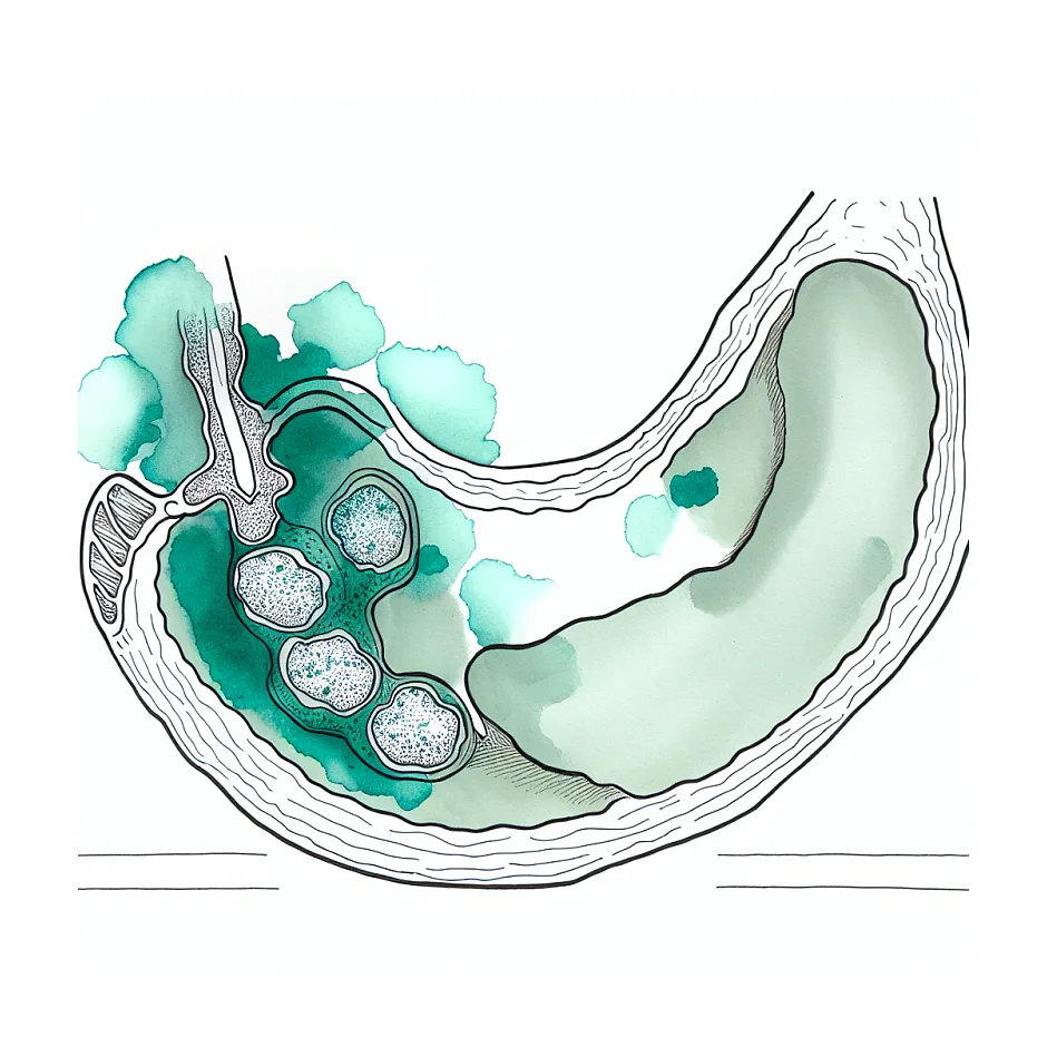 ذرات اکوژن در مثانه و درد پهلو؛ احتمال سنگ یا عفونت؟