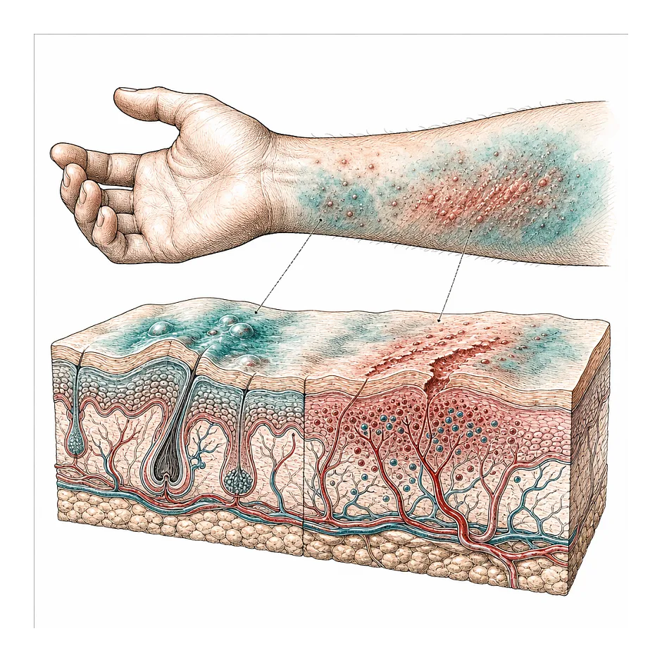 علل جوش روی ساق دست و خارش چیست؟