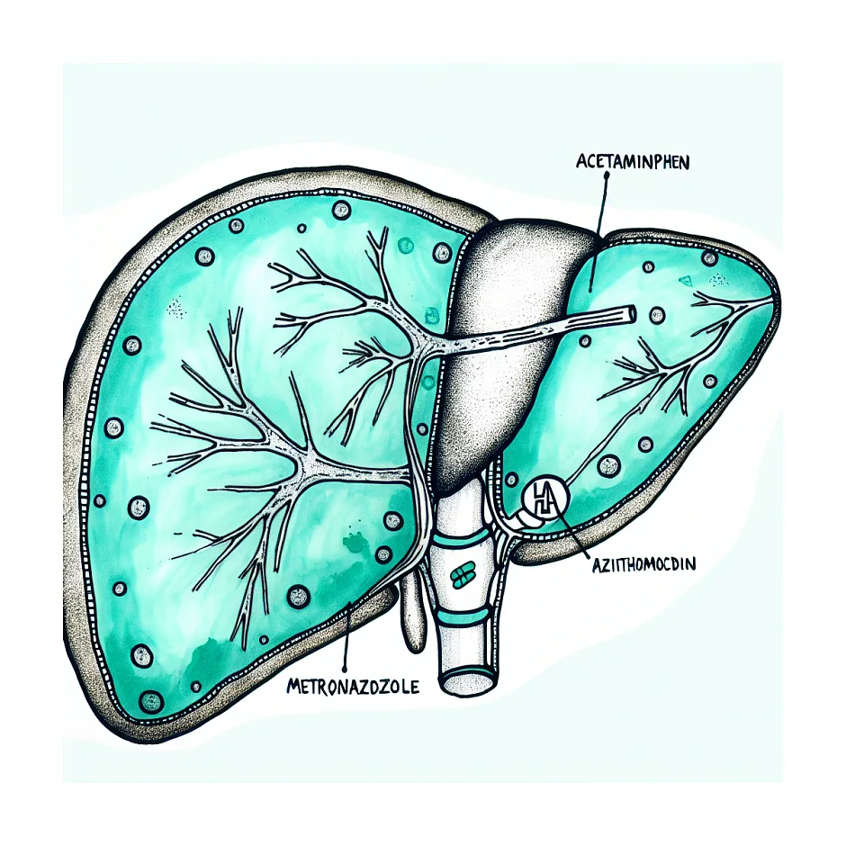 همزمانی استامینوفن با مترونیدازول و آزیترومایسین