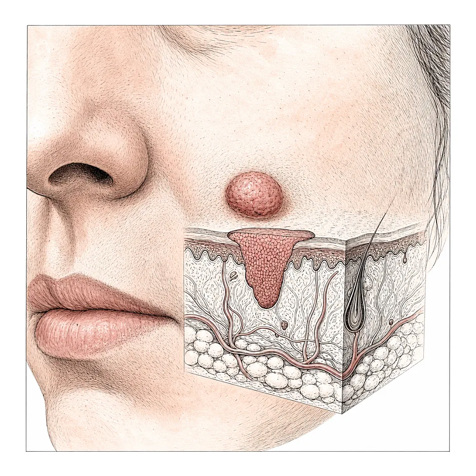 خال گوشتی روی صورتم دوباره درآمده، چکار کنم؟