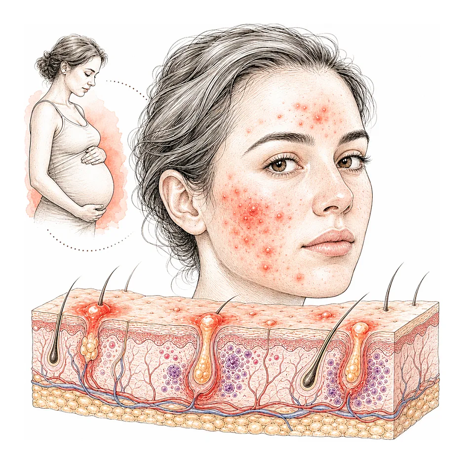 آیا جوش قرمز روی صورت نشانه بارداری است؟ | مشاوره پزشکی