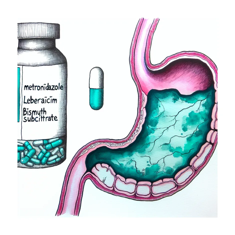 همزمانی مصرف مترونیدازول، لیبراکیم و بیسموت