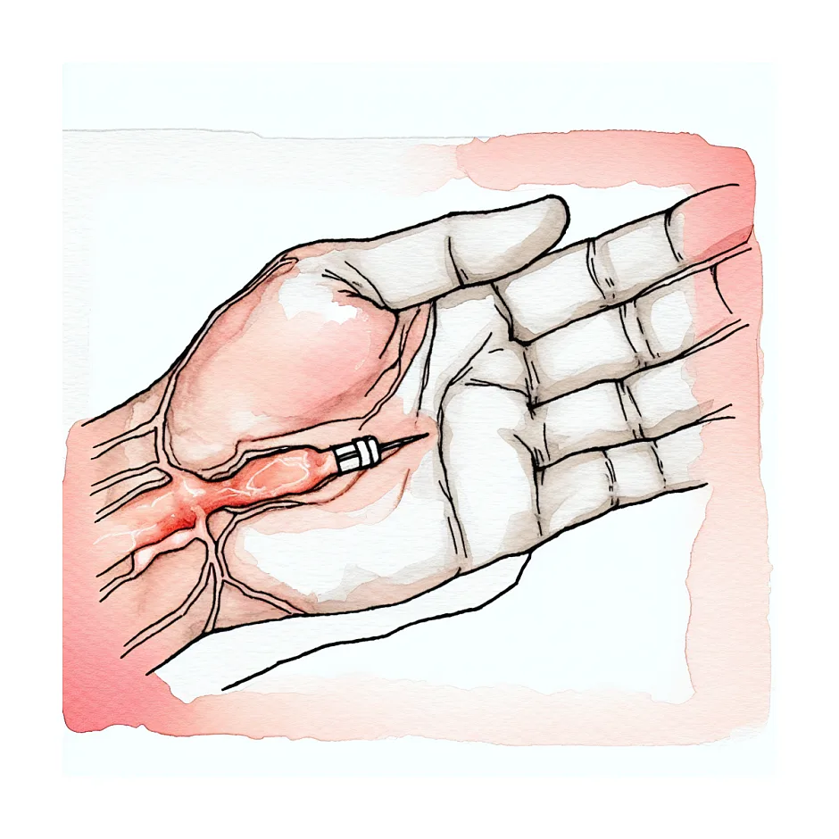 علت درد و سفتی جای سرم روی دست چیست؟