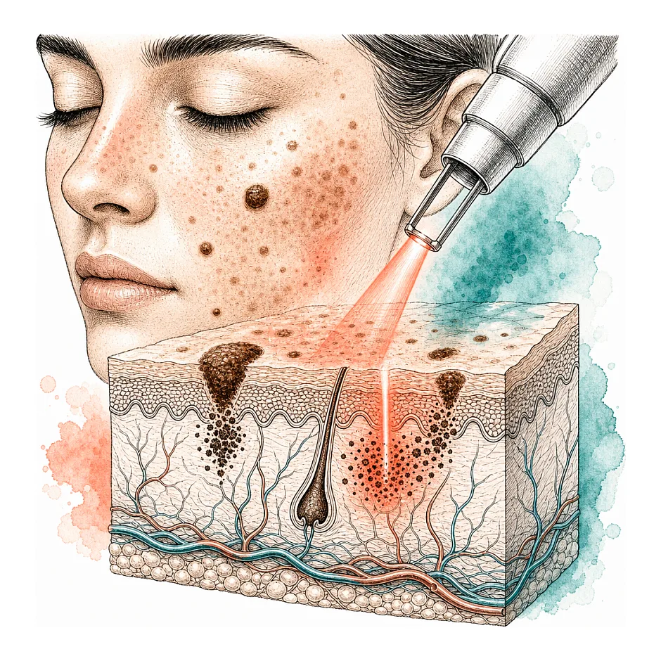 هزینه لیزر صورت برای درمان خال و لک - چقدر؟