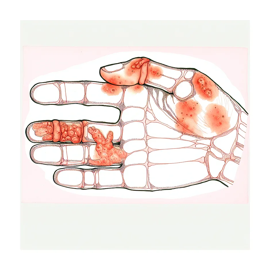 علت تاول و برجستگی دردناک روی انگشتان دست