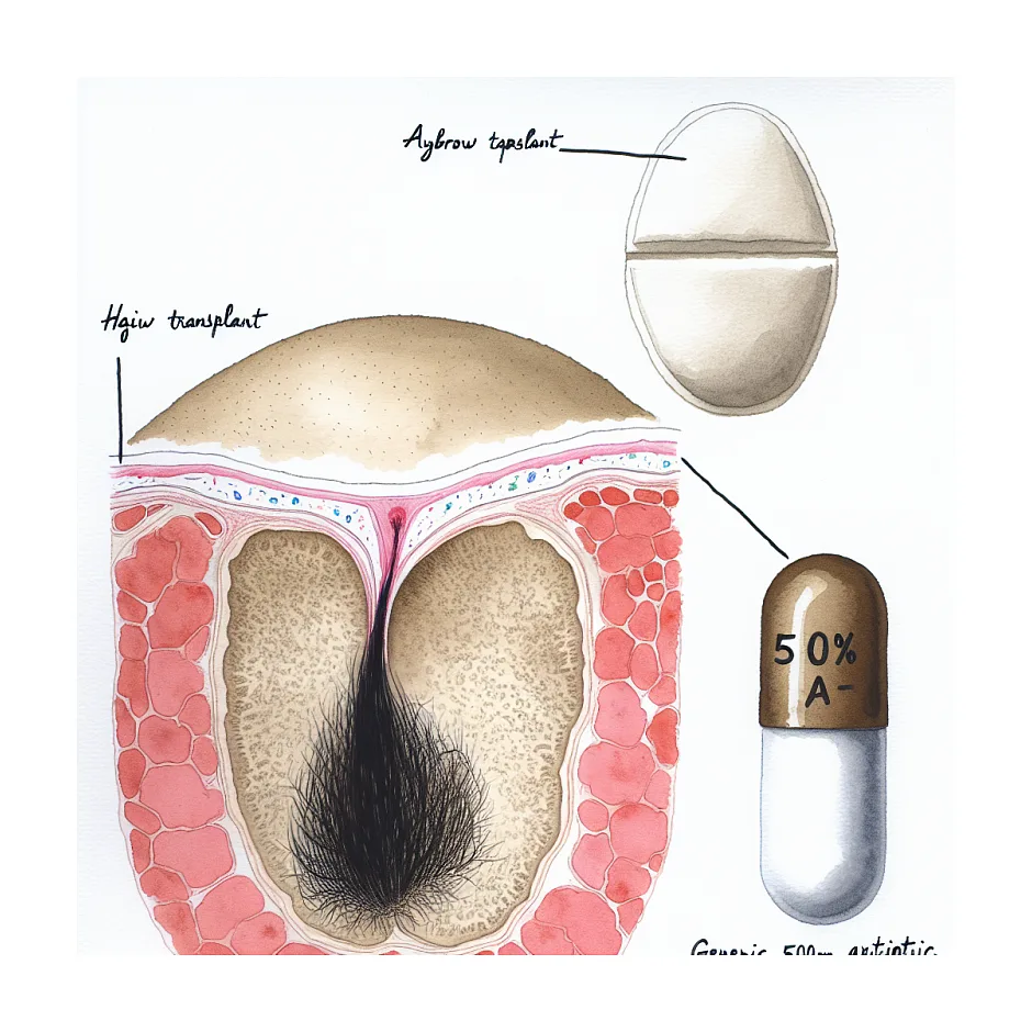 تداخل آناهیل و سفالکسین ۵۰۰ هنگام کاشت ابرو