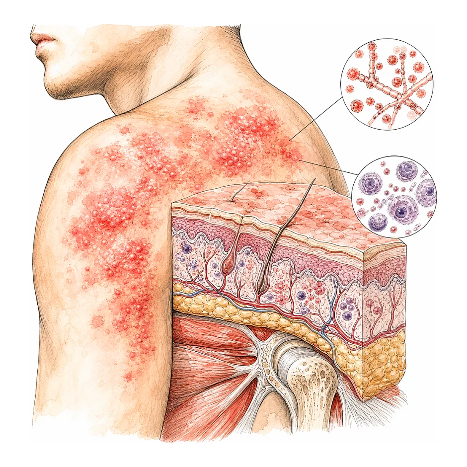 راش روی شانه؛ آیا علامت ایدز است؟