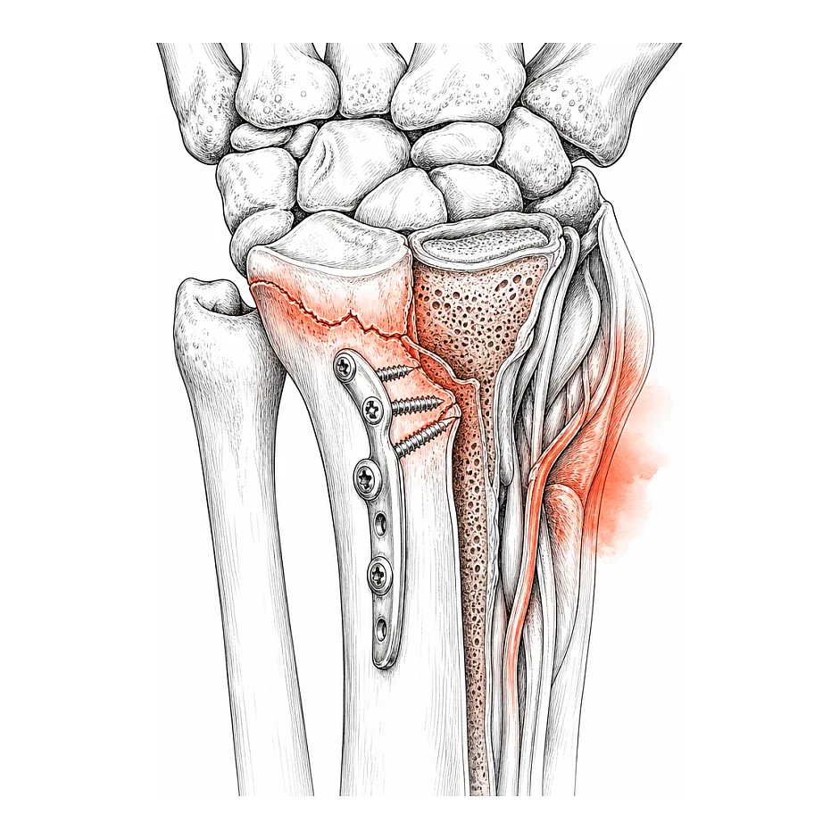 عوارض عمل مچ دست دیستال رادیوس