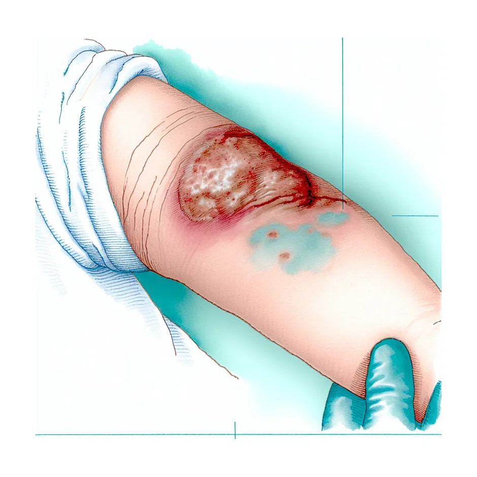 تورم و چرک مجدد جای واکسن سل نوزاد سه ماهه