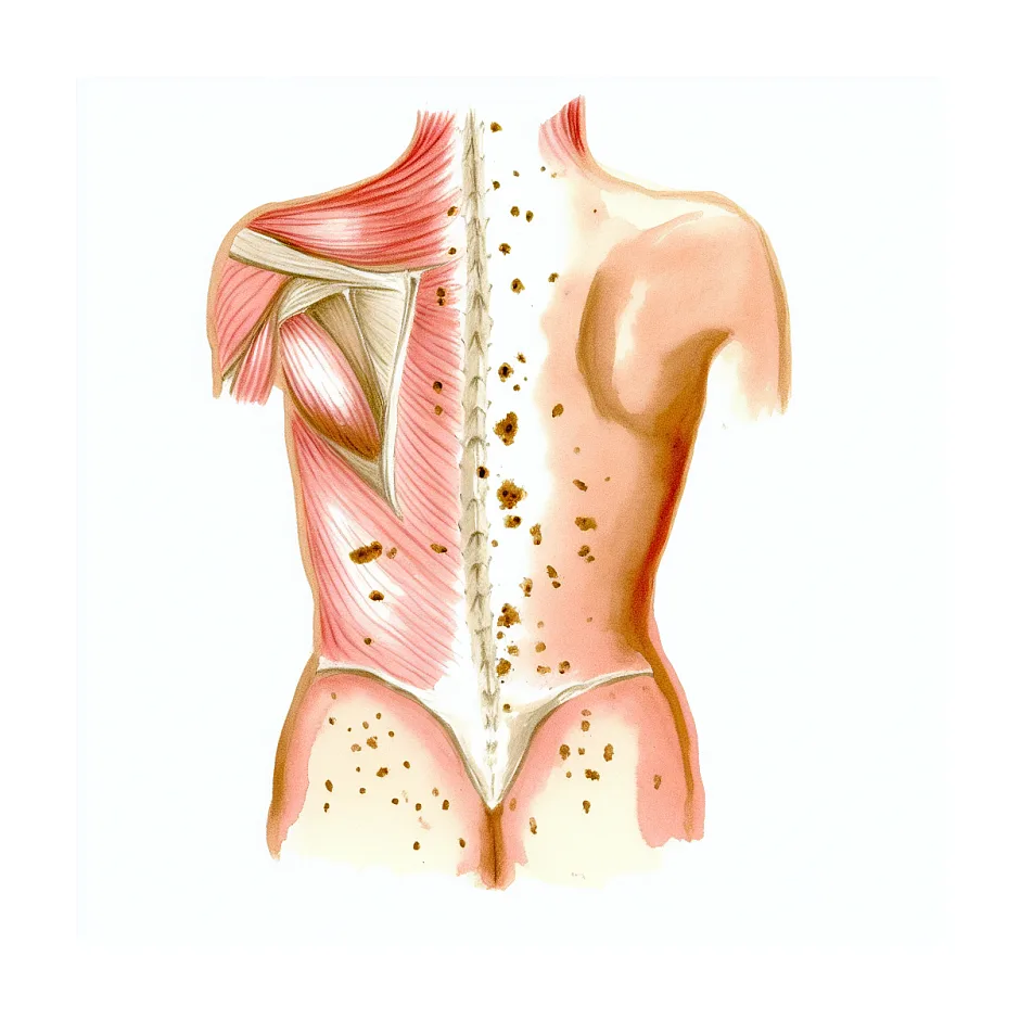 علت خارش پشت و لکه‌ های قهوه‌ای کمر