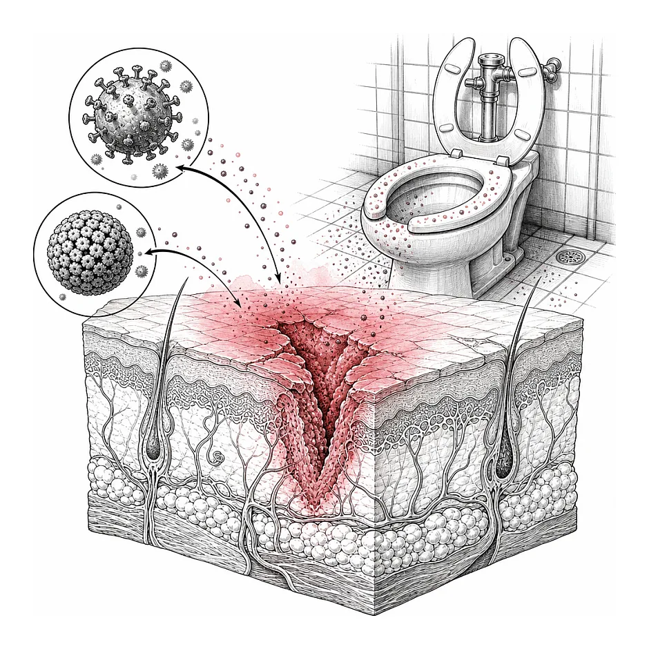 آیا HIV یا HPV از طریق زخم باز و توالت فرنگی منتقل می‌شود؟