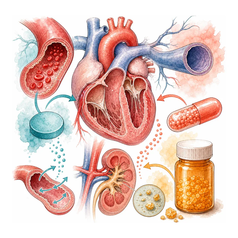 تداخل قرص فشار، لیپاکیم و پتاسیم سیترات