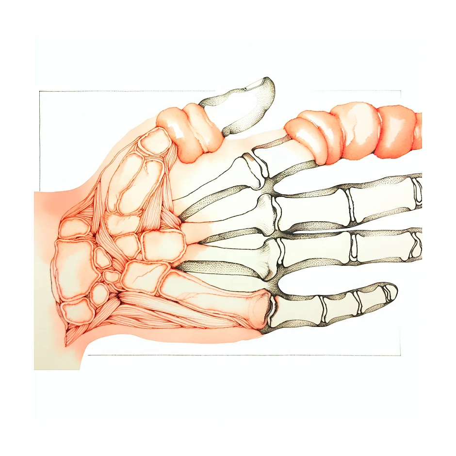 ورم انگشتان بعد از گچ گرفتن دست راست