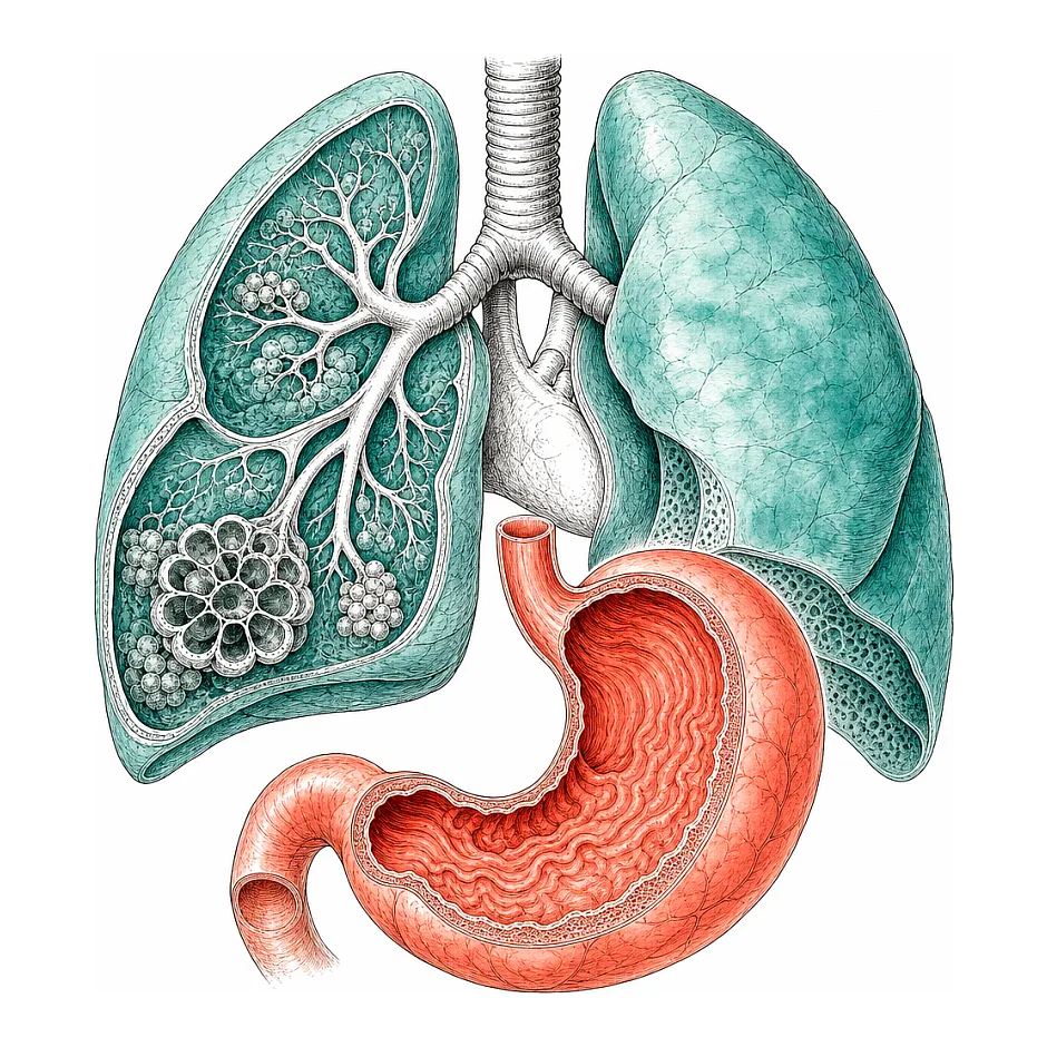 علائم مشکلات ریوی و معده چیست؟