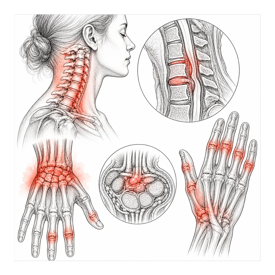 علائم و علت درد گردن و مچ دست تا نوک انگشتان از چیست؟
