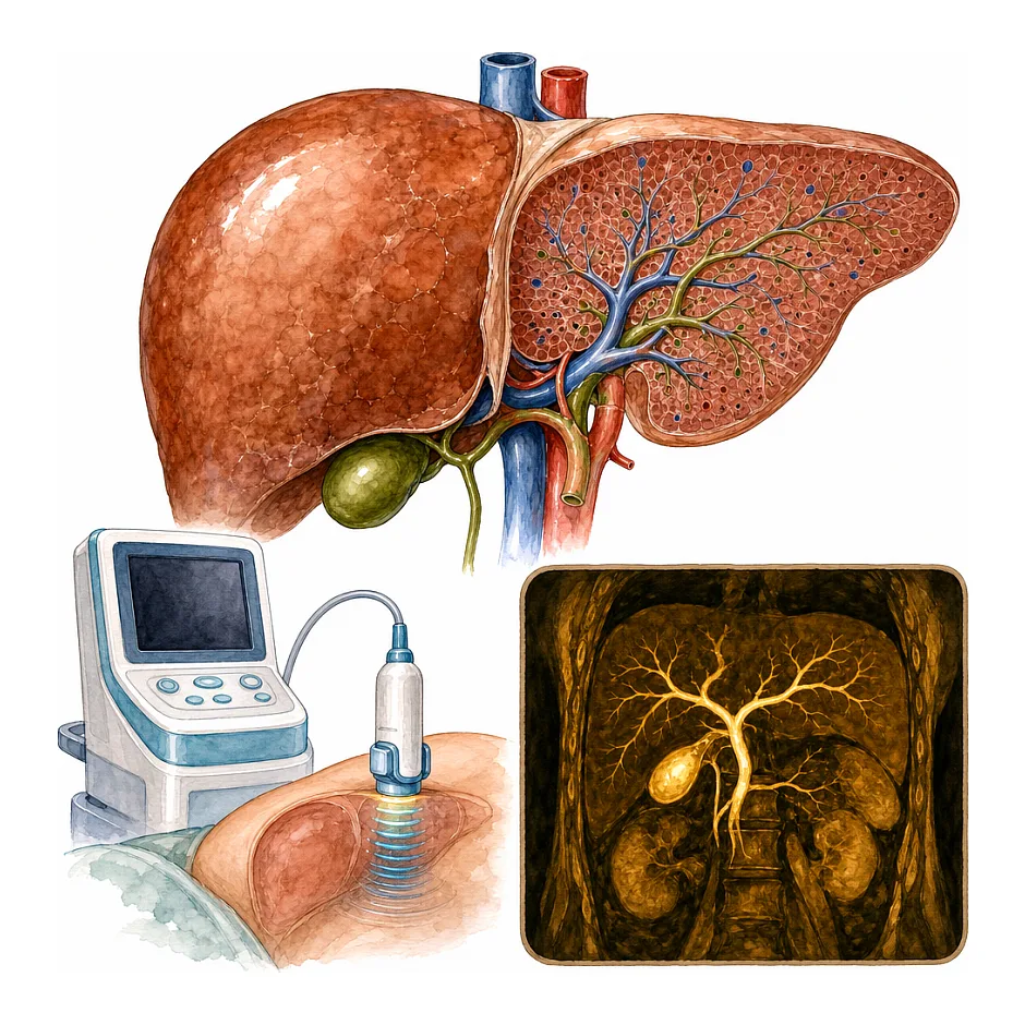 مقایسه دقت فیبرواسکن و MRCP در تشخیص بیماری های کبدی