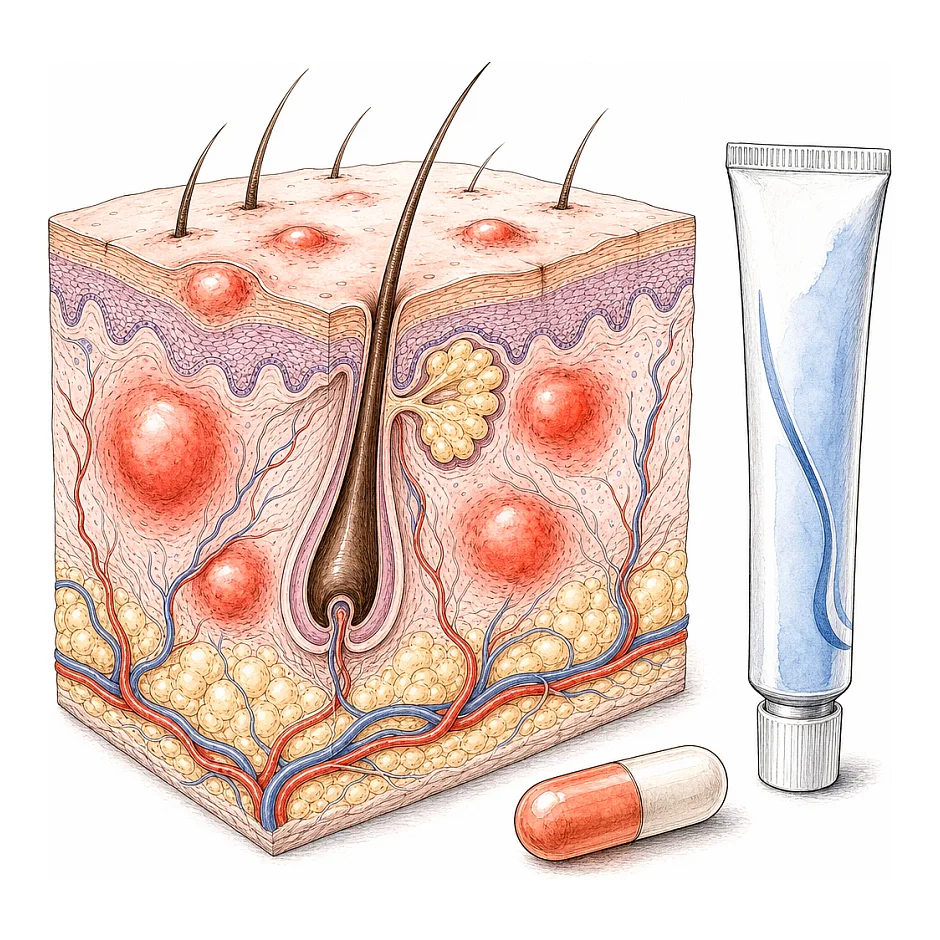 چگونه جوش های زیر پوستی را با دایکسی سایکلین و ژل دیفرین درمان کنیم؟