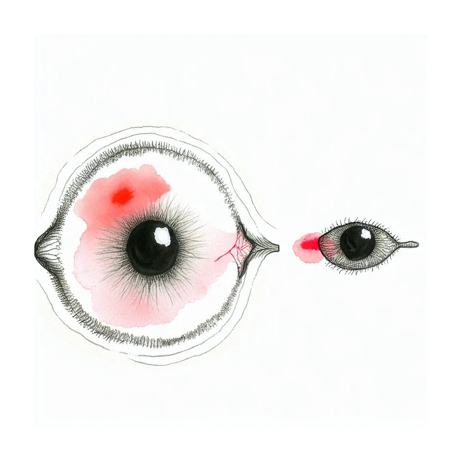 لکه خون در چشم نوزاد تازه‌متولد