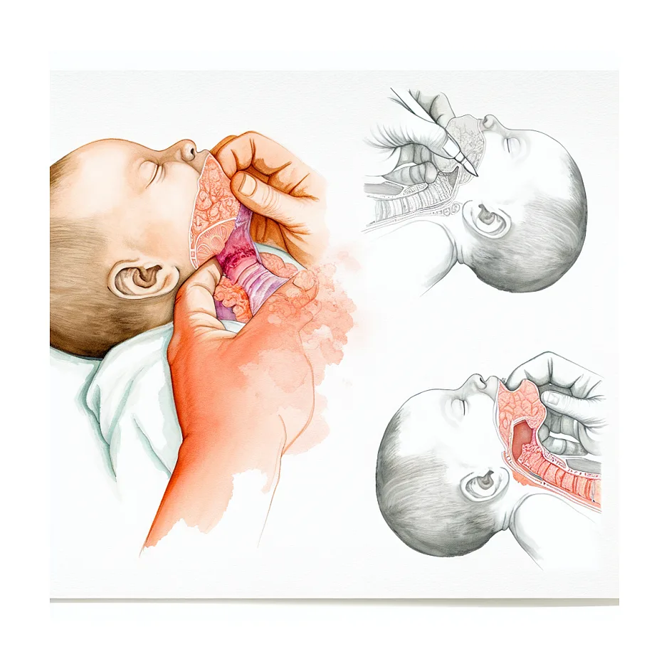 برگرداندن سر نوزاد به عقب هنگام شیر خوردن
