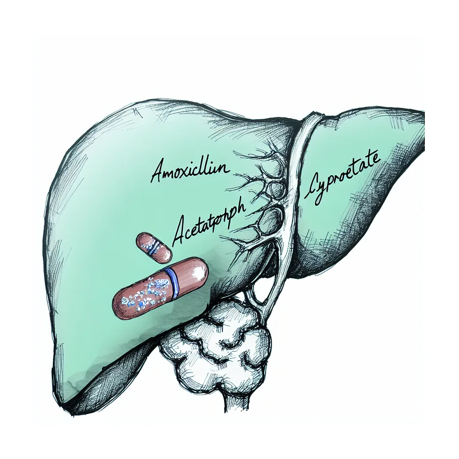 تداخل سیپروترون کامپاند با آموکسی سیلین و استامینوفن