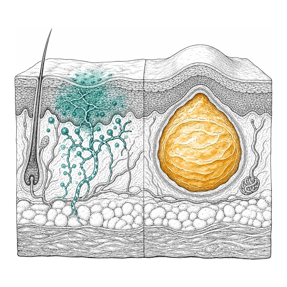 تشخیص علائم: عفونت قارچی، کیست یا بیماری دیگر