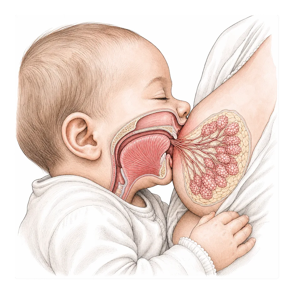 حالت صحیح شیرخوردن کودک چهارماهه