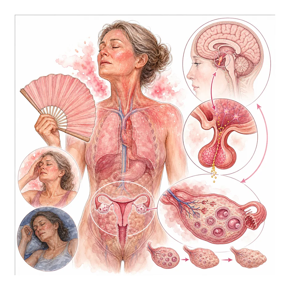 علت گرگرفتگی شبانه و تعریق در سابقه سرطان سینه