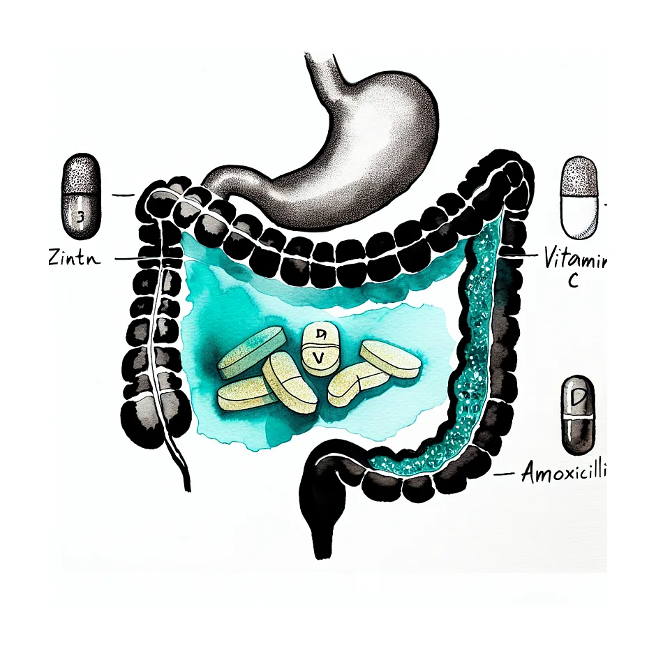 تداخل ویتامین‌ ها با آموکسی سیلین و مترونیدازول
