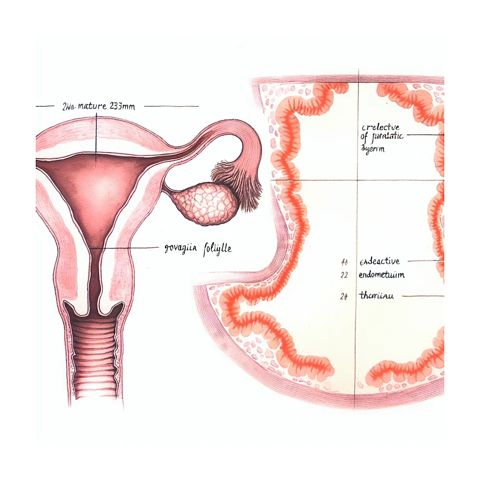 احتمال دوقلوزایی با دو فولیکول بالغ و ضخامت اندومتر