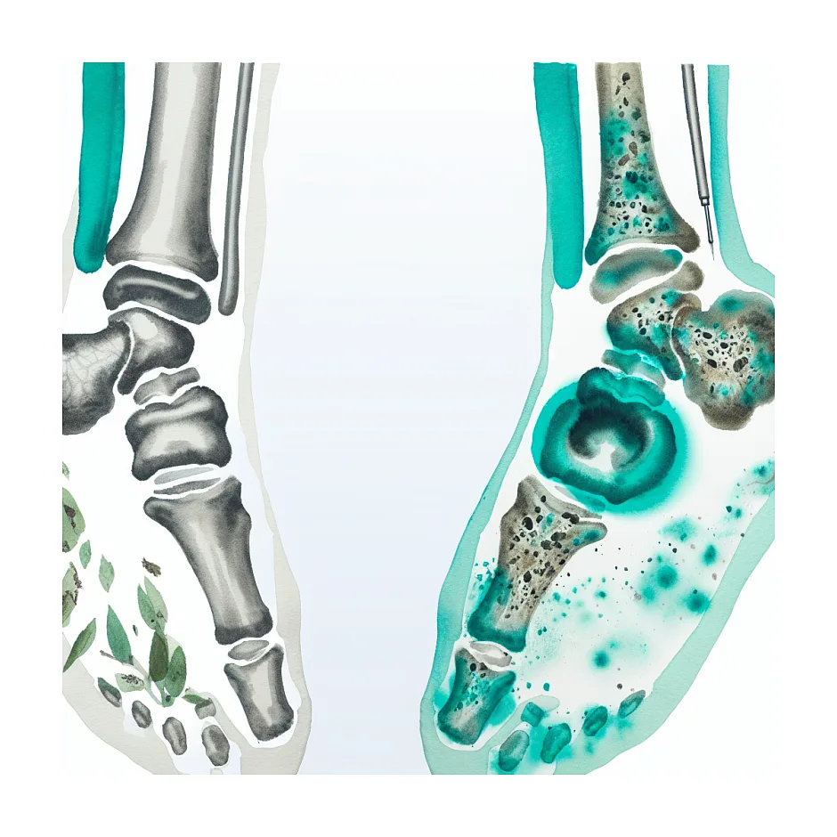 ورم مچ هر دو پا بدون درد در فرد معتاد به هروئین