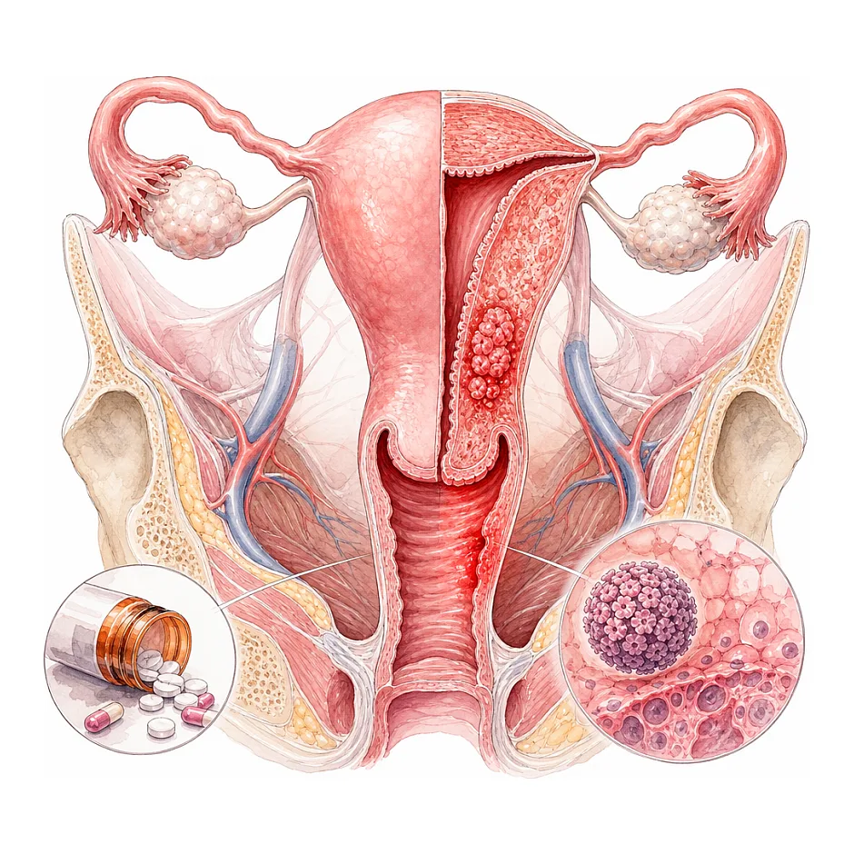 سوزش زیر شکم بعد از نواکس در مبتلایان HPV