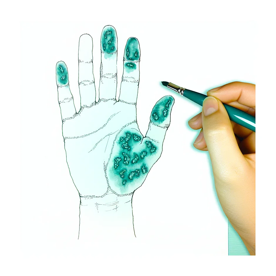 دانه‌های ریز و خارش‌دار کف دست و پا؛ علت و راهکار