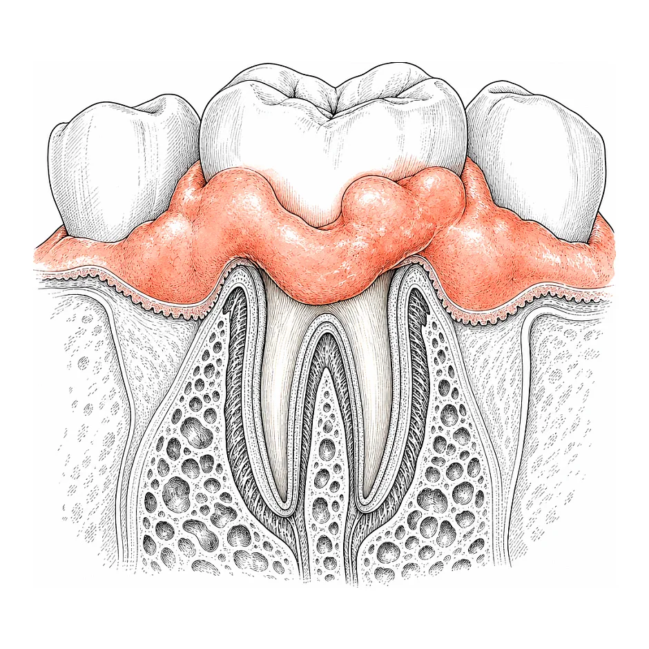 علت گوشت اضافه کنار دندان چیست؟