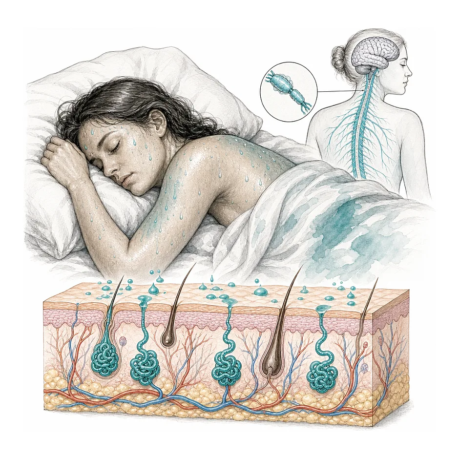 آیا عرق کردن زیاد در خواب نشانه ام‌اس است؟
