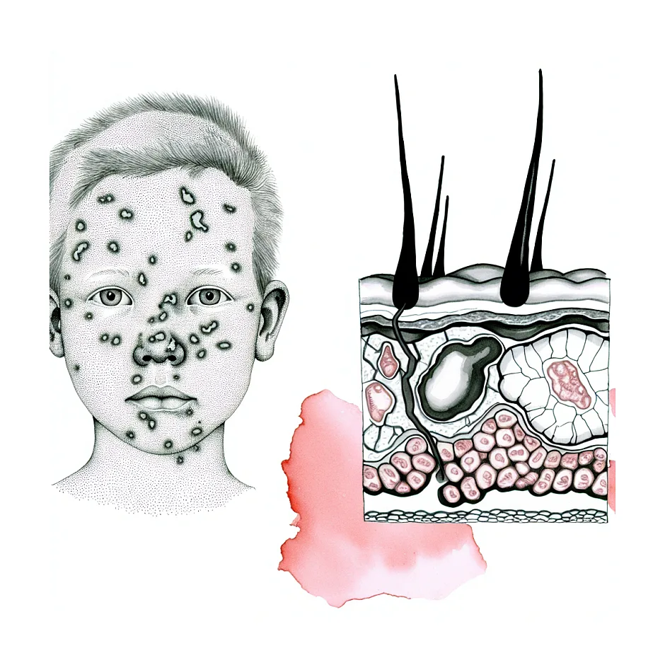 جوش‌های ریز صورت در کودک ۸ ساله؛ علت و راهکار