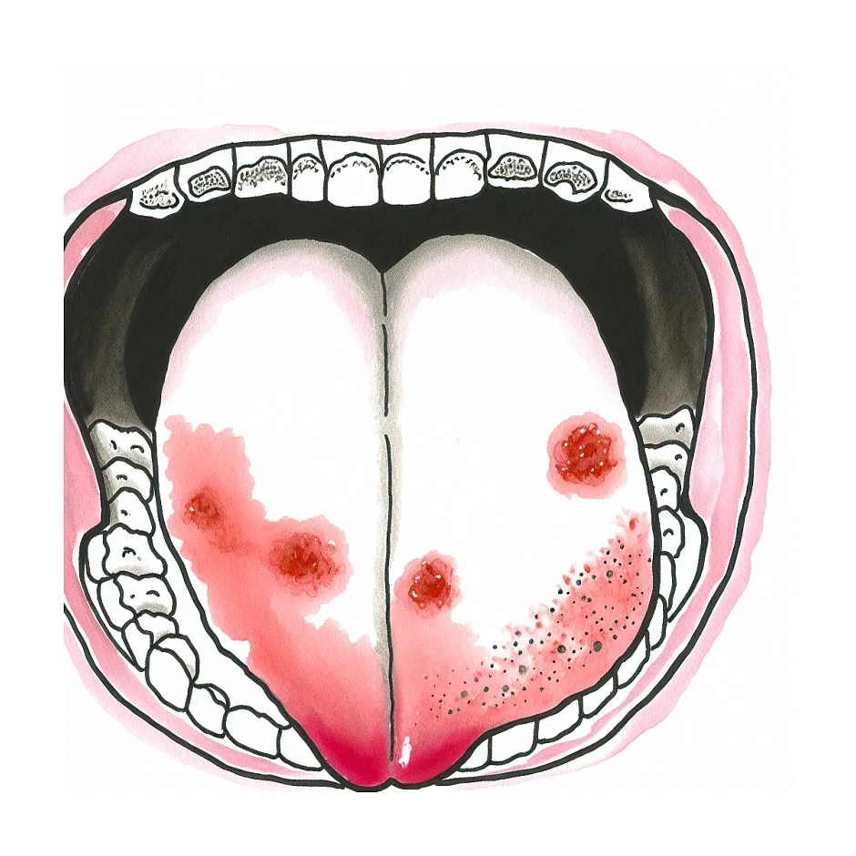 تفاوت پاپیلای زبان و زگیل تناسلی دهان (HPV)