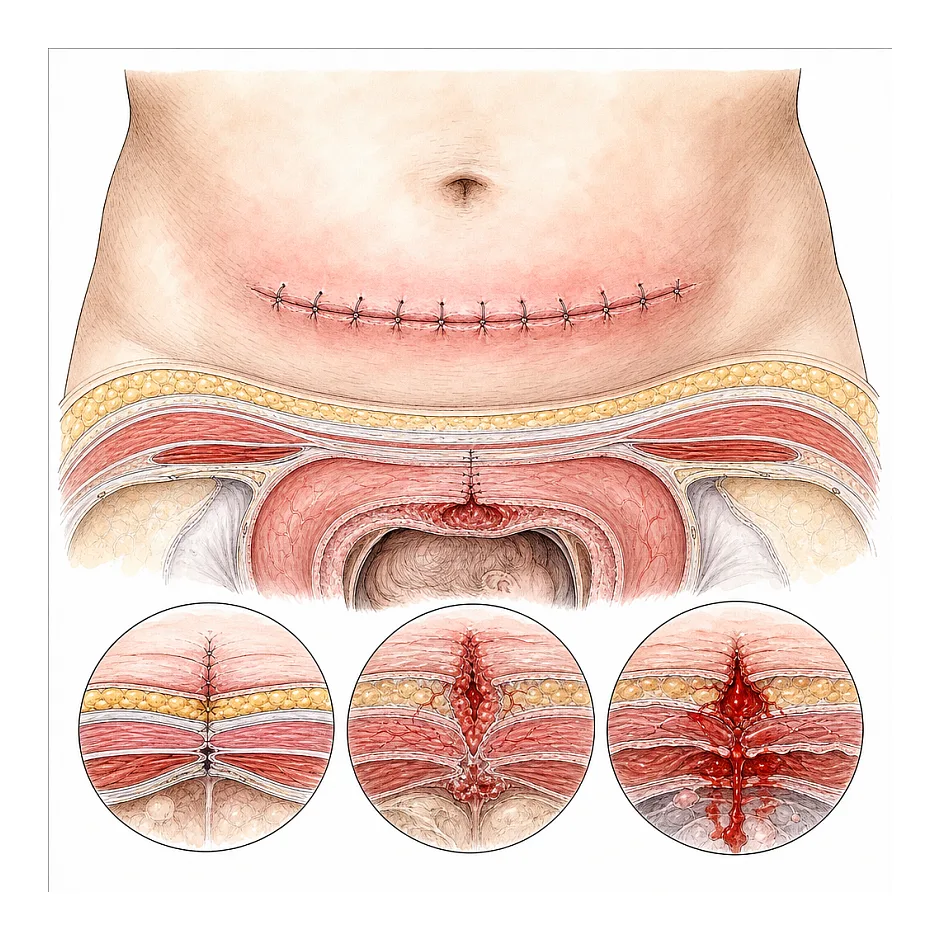 خروج خون از بخیه سزارین پس از 40 روز: دلایل و راهکارهای درمانی